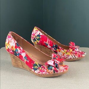 Dexflex Comfort Floral Pink Wedges
